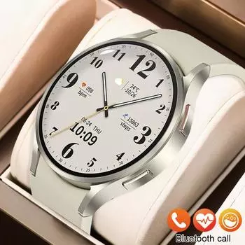 SACOSDING Новые умные часы Watch 6 Classic для мужчин с экраном HD 1,39 дюйма, голосовым помощником и функцией Bluetooth для вызовов, для спорта на открытом воздухе и измерения сердечного ритма, умные часы для женщин