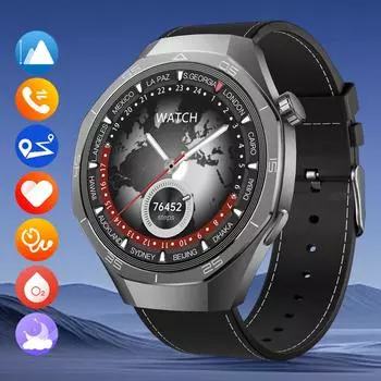 SACOSDING Смарт-часы для мужчин с экраном HD 1,53 дюйма, Bluetooth, часы для звонков, GPS-отслеживание сердечного ритма, артериального давления, кислорода в крови, умные часы