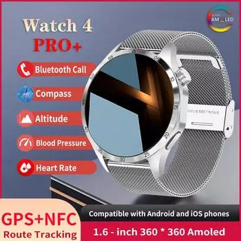 SACOSDING Смарт-часы для мужчин GT4 Pro 1,6-дюймовый AMOLED-экран Bluetooth-вызов Голосовой помощник Смарт-часы для мужчин для Android IOS