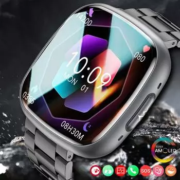 SACOSDING Смарт-часы Получение ЭКГ Анализ Здоровья Сердца Микрофизическое Обследование Вызов BT SOS Мужчины Женщины Смарт-часы