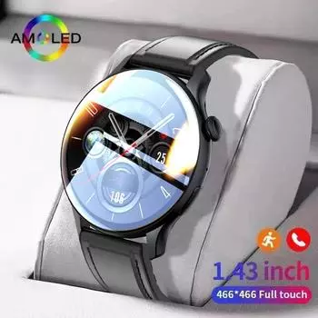 Sacosding Smart Watch Woman Bluetooth Answer Call Voice Assistant Business Sports Watch Always Display Amoled Smartwatch Man