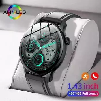 Sacosding Smart Watch Woman Bluetooth Answer Call Voice Assistant Водонепроницаемые спортивные часы Always Display Amoled Smartwatch Man