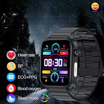 SACOSDING SmartWatch кровяного давления, ЭКГ + PPG, умные часы, монитор температуры крови, Bluetooth-вызов, умные часы, совместимые с телефоном Huawei Xiaomi