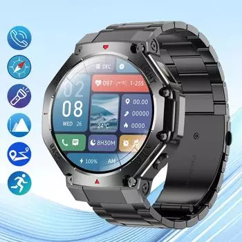 SACOSDING Уличные умные часы для мужчин и женщин с экраном 1,53 дюйма, компас, голосовой помощник, GPS, спортивный трек, Bluetooth, умные часы для звонков 2025