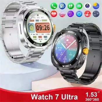 SACOSDING Ultra 7 Smart Watch 1,53 дюйма NFC GPS Беспроводная зарядка Трекер 360*360 HD Экран Мужские умные часы Bluetooth Звонок