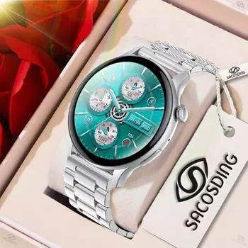 Sacosding умные часы для женщин 466*466 Amoled дисплей экран Bluetooth вызов Ip68 водонепроницаемые спортивные часы для мужчин монитор здоровья часы