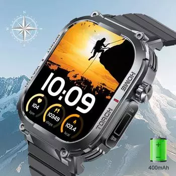 SACOSDING умные часы мужские Bluetooth голосовой вызов 3ATM 2.02 компас светодиодный фонарик для спорта на открытом воздухе фитнес-трекинг свет умные часы