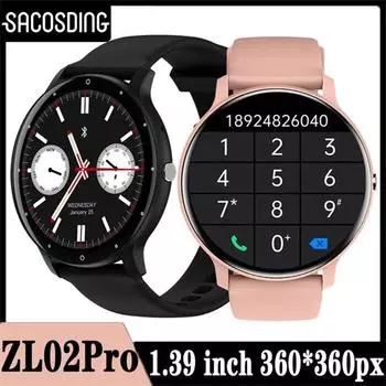 SACOSDING ZL02Pro Смарт-часы для женщин и мужчин Леди Подарок Фитнес Bluetooth Вызов Монитор сердечного ритма Водонепроницаемые умные часы ZL02 Обновление бренда Спорт