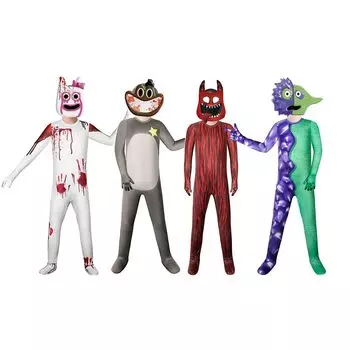 Сад Банбан 4 типа Косплей Униформа Одежда Униформа Hetsudogia of Garden Колготки для всего тела Косплей Костюм Хэллоуин Костюм Смешной костюм