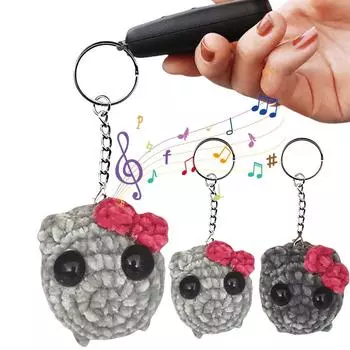 - Sad Hamster Meme Sound Music Plush Toy Cute Sad Hamster Meme Keychain with Bow No Music