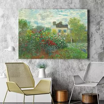 Сад художника Моне, напечатанное домашнее украшение на холсте для ретро-выставки Agentyi 21cm30cm NoFrame