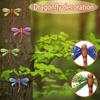 Сад Одонат Искусство Открытый Сад Задний Двор Металлическое Украшение Подарок синий