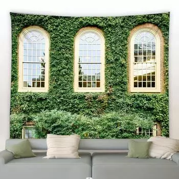 Сад Парк Пейзаж Гобелен 3D Цветочное Растение Весенний Природный Пейзаж Настенный Гобелен Гостиная Эстетика Домашнее Украшение 100X75CM