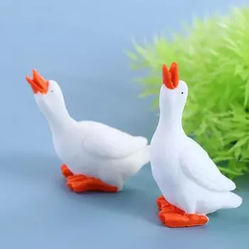 Сад Подарок Родитель-ребенок Домашнее украшение Миниатюры Стол Горшок Поделки Фигурка гуся Бонсай Украшение A