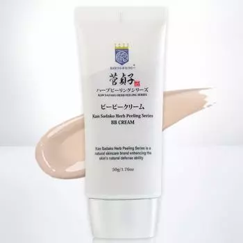 Sadako Suga Herb Peeling Series BB Cream 50 г Натуральный тон Увлажняющий уход за кожей Чувствительная кожа Без макияжа 24-часовая косметика Основа под макияж База