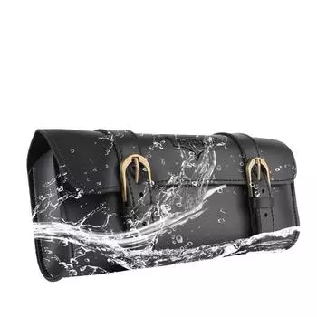 Сумка для седла, задняя сумка для велосипеда из искусственной кожи, водонепроницаемая сумка для инструментов мотоцикла, винтажная сумка для велосипеда, сумки на руль, сумка на заднюю часть велосипеда чёрный