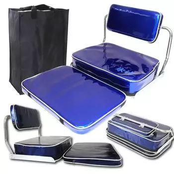 Садковые рыболовные снасти Herabuna, подставка-ступенька для корюшки 24, стул Hikami со спинкой, синий стул! (ори-782104) синий