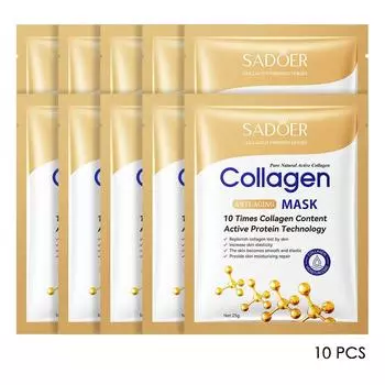 SADOER 10 таблеток коллагеновой маски Увлажняющая маска против морщин 25g