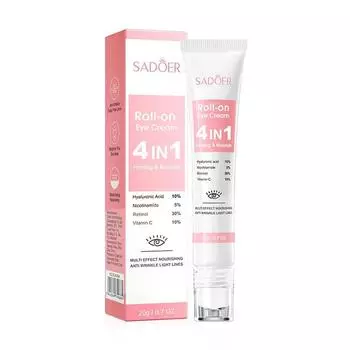 SADOER 4in1 Roll-on Moisturing Eye Cream Anti Dark Circles Eye Bags Firming Eye Serum Уход за кожей вокруг глаз для красоты