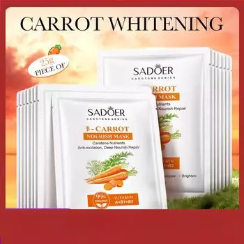 SADOER Carrot Nourishing Mask Sheet Pack Увлажняющая и питательная маска для кожи 1pcs