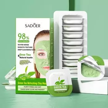 SADOER Clean Green Tea Куркума Очищающая грязевая маска для лица Увлажняющая маска для лица Green tea