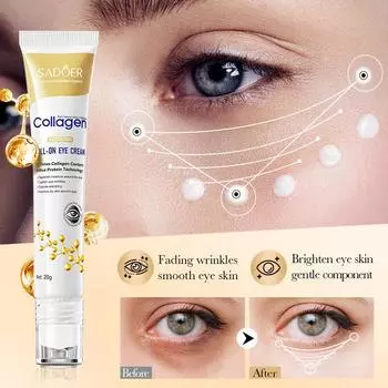SADOER Collagen Anti-Wrinkle Walking Eye Cream Увлажняет Крем для кожи вокруг глаз 20g