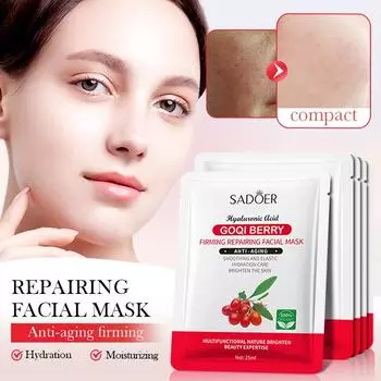 SADOER Goji Berry Укрепляющая восстанавливающая увлажняющая маска против морщин