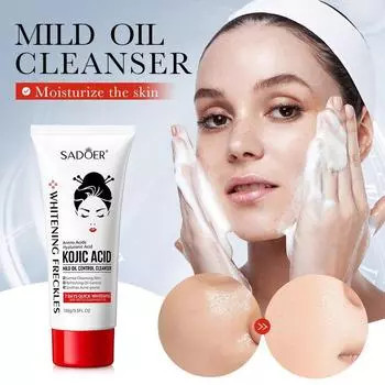 SADOER Kojic Acid Gentle Control Control Cleanser Чистое очищающее средство, не вызывающее раздражения 100g
