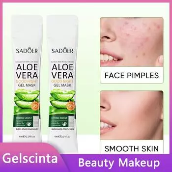 SADOER Несмываемая ночная маска с алоэ вера-полоски