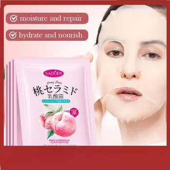 Питательная увлажняющая маска SADOER Peach Lactobacillus 1pcs