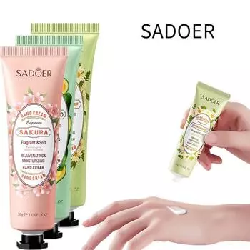 SADOER Питательный крем для рук с розовым маслом и вишней Rose