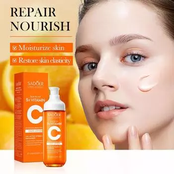 SADOER Пятикратный отбеливающий и укрепляющий увлажняющий лосьон с витамином С 100ml