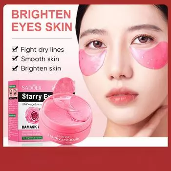 SADOER Rose Star Eye Mask Увлажняющий и увлажняющий патч для глаз с маской для глаз 80g (60PCS)