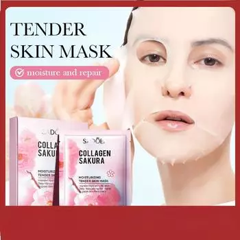 SADOER Sakura Collagen Moisture Rejuvenation Mask Питательная увлажняющая маска 25gx10pcs