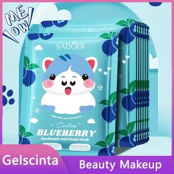 SADOER Увлажняющая мультяшная маска с гиалуроновой кислотой Blueberry