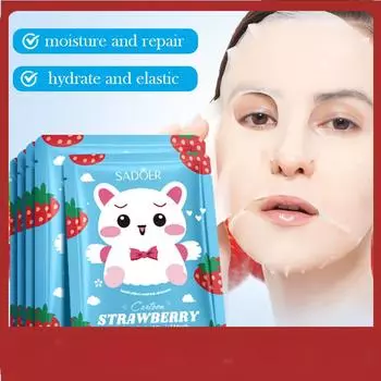 Sadoer Увлажняющая мультяшная маска с клубникой и гиалуроновой кислотой. Увлажняющая маска.