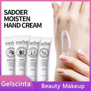 SADOER Увлажняющий и смягчающий крем для рук с козьим молоком