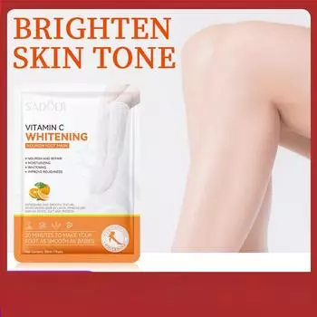Питательная маска для ног SADOER с витамином С, увлажняющая и осветляющая маска для ног с морщинами на ногах 1pcs