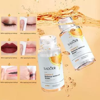 SADOER Витамин С Очищающая вода Температура и уход Освежающее и чистое средство для снятия макияжа 300ml