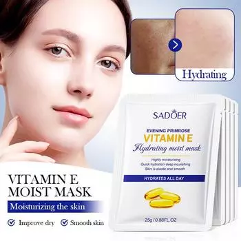 SADOER Высокоувлажняющая питательная маска с витамином Е для примулы вечерней
