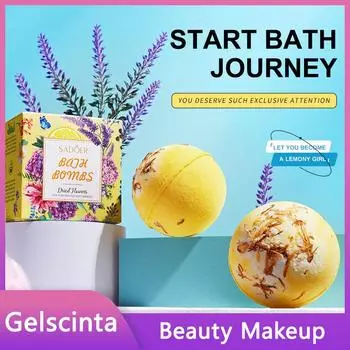 SADOER Взрывные солевые шарики для ванн Очищающие шарики для ванн с ароматом лимона