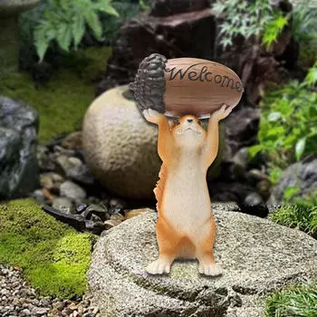 Садовая белка Статуя Скульптура Праздничное украшение Декоративный декор