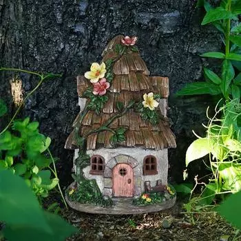 Садовая фея, гном, эльф, миниатюрные фигурки, окно, дверь, дом, рождественский сад, дом на дереве, скульптура B4I3 1-1pcs