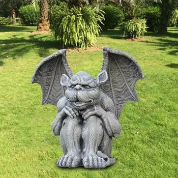 Садовая горгулья 16x13x14cm_Grey