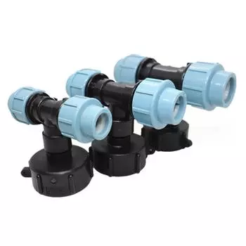 Садовая грубая резьба, легкая установка, фитинги из полиэтилена мм Tee outlet 20mm