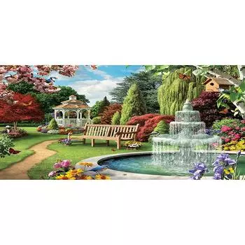 Садовая картина 5D «сделай сам», полная круглая дрель, алмазная живопись, ручная работа, стразы, мозаика, настенные ремесленные наборы, подарок, домашний декор Full Round 30x60CM