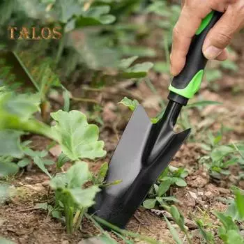 Садовая лопата из нержавеющей стали, противоскользящая резиновая ручка, портативная заостренная лопатка для копания, садовый мастерок, посадка газонов, сбор морепродуктов, трехзубая лопата A