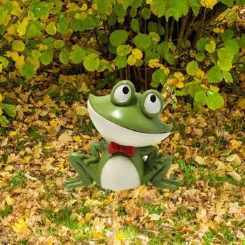 Садовая лягушка-фигурка, ключница, укрытие, устойчивая к погодным условиям, наружная дворовая лужайка, статуэтка принца-лягушки, скульптура, украшение для дома, запасной ключ, секретный держатель, контейнер Frog