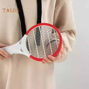 Садовая перезаряжаемая электрическая светодиодная ракетка-убийца от насекомых, насекомых, комаров, мух и насекомых красный