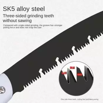 Садовая пила Многофункциональные инструменты для деревообработки Инструменты плотника. SK5 Складной нож со стальной ручкой Sharps Hand 180mm